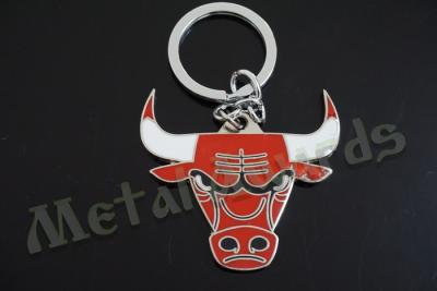 China Stier-Logo-2D fördernde Produkte Keychains, Reise-Schlüsselanhänger-glänzende Versilberung zu verkaufen