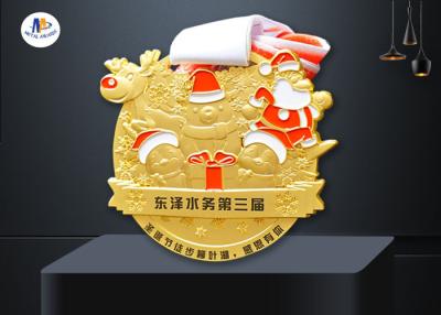 China 3D Vorm 70*3MM Santa Claus Die Casting Zinc Alloy-Medaille Te koop