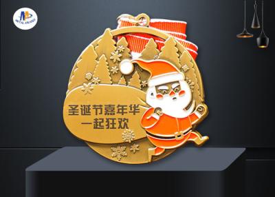 China 70*3MM Zink-Legierungs-Weihnachtsbaum Santa Claus Stock Medals zu verkaufen