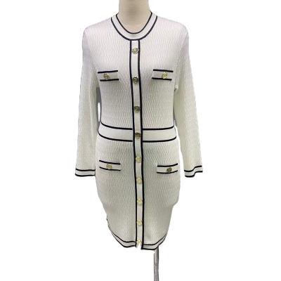 China 2022 New Style Anti-wrinkle Long Sleeve High Quality Women Dress High End Long Knitted Dress for sale