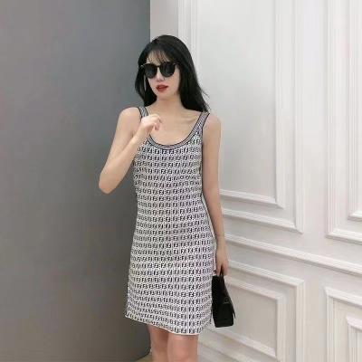 China China Manufacturer Custom Sleeveless Women Slim Knitted Camisole Dress Anti-wrinkle for sale