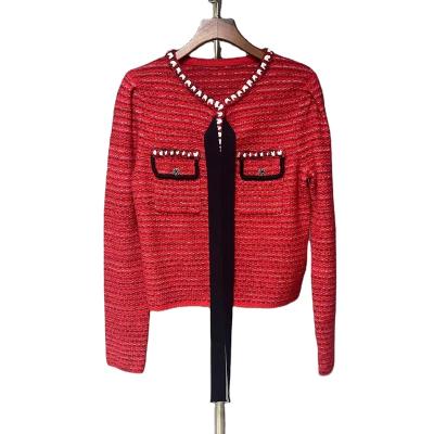 China 2022 Autumn Yarn Wool Bow Knitted Top Coat Short Length Anti-wrinkle Casual Cardigan for sale