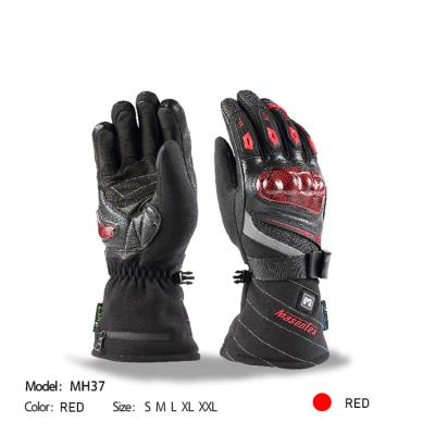 China Winter Motorbike Carbon Fiber Full Finger Motorcycle Enthusiast Touch Screen Warm And Waterproof Gloves For Women Men Unisex for sale