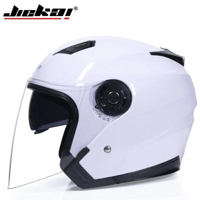 China JieKai Unisex Helmet ABS Half Face Scooter Motorcycles Helmets Genuine Motorbike Helmet Casco Capacete With Dual Lens for sale