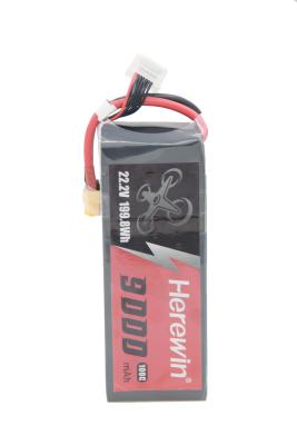 Chine Herewin 6S Lipo Soft Case Fpv Batterie 9000mAh 100C Pack Pour RC à vendre