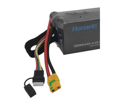 China 22.8V 30000mAh Hochspannung UAV-Batterie PackPouch-Zelle Hierwin 6S1P Drohnenbatterie zu verkaufen