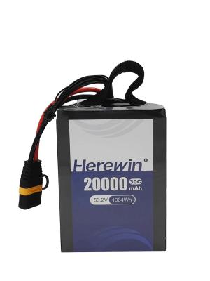 China Drone Lipo Battery Herewin 20000mAh 53.2 V Soft Pack Drone Agri UAV Battery Pack for sale