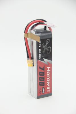 China Herewin High Rate Fast Speed 6s batterij fpv 100C 7Ah FPV Drone batterij 822g Te koop