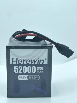 中国 ソフトパック UAV ドローン バッテリー 51.8V ヘリーウィン 14S 52000MAH AI 航空機 農業 ドローン LFP LIPO バッテリー 販売のため