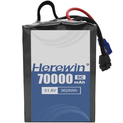 China Herewin Bateria de estado semi-sólido 14S2P 51.8V 70000mAh Com Li-Ion Lítio E LiFePO4 Química à venda