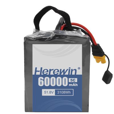 China Herewin Bateria de estado semi-sólido 14S2P 51.8V 60000mAh para longa duração e alta capacidade à venda