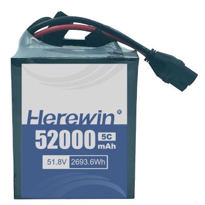 China Bateria de estado semi-sólido de 52000 mAh de longa duração com tensão de 51,8 V e porta de comunicação CAN à venda