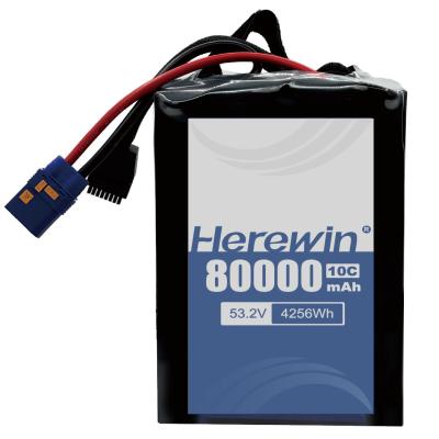 China UAV Semi Solid State Battery 14S2P 53.2V 80000mAh Hoog efficiënte en langdurige energiebron Te koop