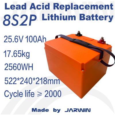 中国 コンパクトで軽量な 25.6V 100Ah LiFePO4 バッテリー 販売のため