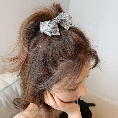 China Beautiful Rhinestones Hair Bow Hair Clip For Girls Women Fashion Hair Accessories Luxury New Design for sale