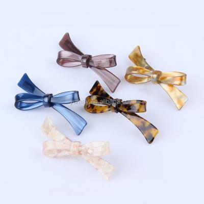 China Korea Fancy Acetate Bow Acrylic Hair Clips For Women Girls Hair Accessories Banana Clips For Fine Hair Grabs Large Cut Resin Hair for sale