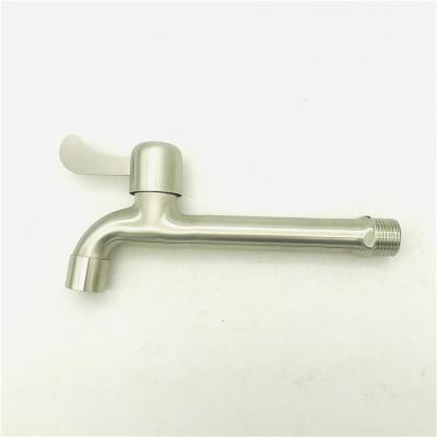 China 17cm Long Stainless Steel Bib Cock Basin Mixer Tap Sink Modern Kitchen Bathroom for sale