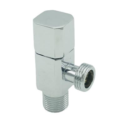 China Modern Brushed Brass Angle Valve Water Heater Switch Stop Valve One In and One Triangle Valve Tap for sale