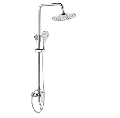 China With Sliding Bar Low Price Shower Set Head Sanitary Brass Exterior Color Mixer Tap Faucet Ware Single Chrome Handle for sale