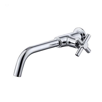 China Modern Wall Mounted Faucets Single Handle OEM Cold Cross Basin Taps Bathroom Sink Faucet Mixer Series for sale