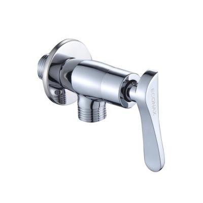 China Water Level Adjustment OBOU Factory Sale Brass Chrome Plating Toilet Angle Valve Direct Cock for sale