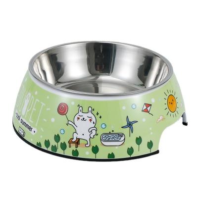 China Sustainable Wholesale Custom Cat Food Bowl Stainless Steel Pet Designer Luxury Dog Bowl for sale