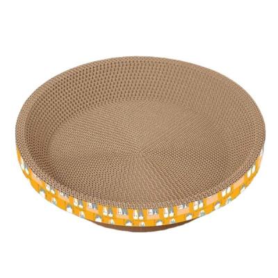 China Viable Online Wholesale Cat Scratching Board Corrugated Paper Interactive Cat Scratch Bed from Amazon Product for sale