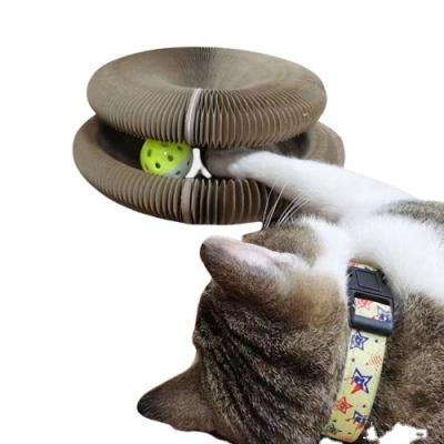 China Stored Magical Goods Recyclable Cat Scratching Board Foldable Cat Organ Pet Scratcher Grinding Claw Scratching Board for sale