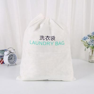 China Eco - Friendly Wholesale Custom Nonwoven Drawstring Hotel Laundry Bag for sale