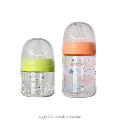 China BPA Free Amazon hot selling baby products anti colic newborns milk feeding bottle biberon BPA Free high borosilicate glass baby bottle for sale