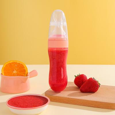 China China Supplier BPA Free Hot Portable Heat Resistance Baby Feeding Nursing Bottle Amazon With Frozen Spoon Baby Spoon Feeder for sale