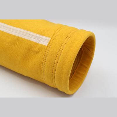 China Polyester dust filter cloth easy cleaning needle felt material for high temperature resistance p84 high temperature filter bag for sale