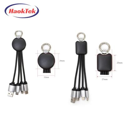 China MP3/MP4 player HAOKTEK mobile phone USB data 3 in1 fast charging cable type C fast charging mobile phone data cable for sale