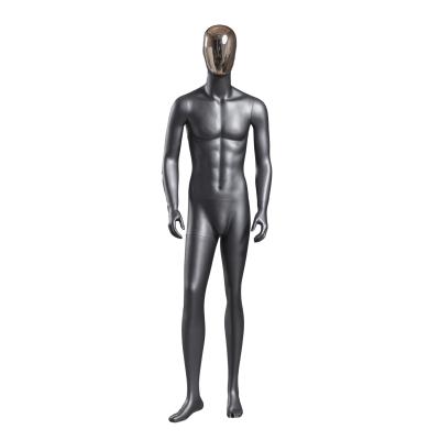 China Stand Upright Black Matte Full Body Male Mannequin For Marketing Promotion for sale