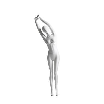 China Yoga Postures Adjustable Female Mannequin Fiberglass Fitness Mannequin for sale