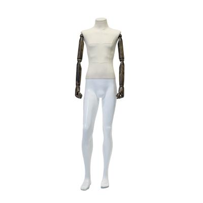 China Sportswear Stand upright White Mannequin Full Body Fiberglass 45CM Shoulder for sale