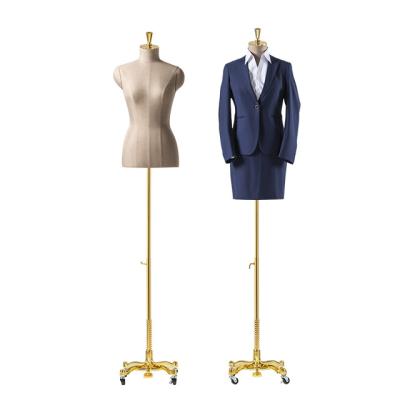 China Fabric Covered Half Body Female Mannequin High Precision For Business Suit for sale