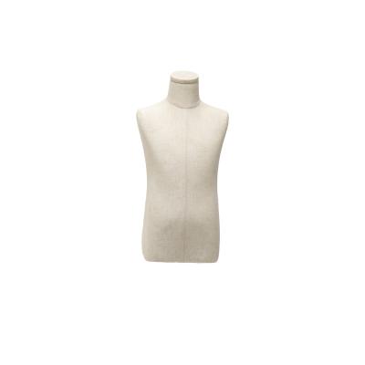 China Attractive Mens Half Body Mannequin White Armless Headless 62CM Waist for sale