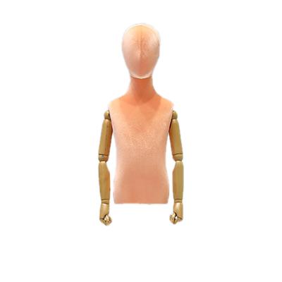 China Upright Colorful Half Body Male Mannequin Linen Cloth For Clothing Display for sale