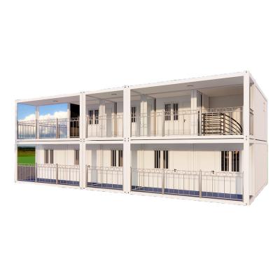 China 20FT Chinese 2 bedroom predfabricated foldingwith toilet and cookhouse container house 40ft for sale