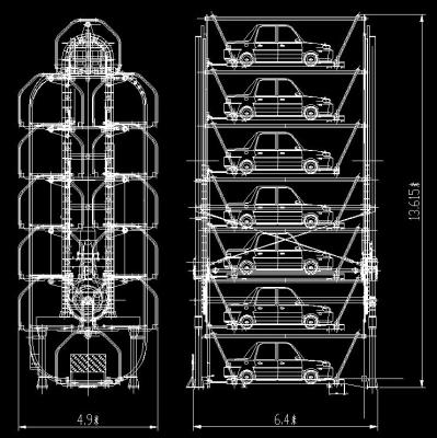 China High Quality Rotary Automatic Parking System Manufacture 2130W*4160L for sale