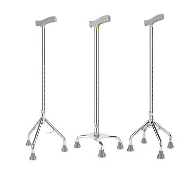 China Convenient Aluminum  Old Man Four-legged Knee Crutch For Elderly for sale