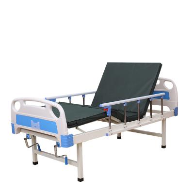 China Hosptial Manufacturers Wholesale Cheap Manual Medical Bed 2 Crank Two Function Treatment Bed Hospital Nursing Bed for sale