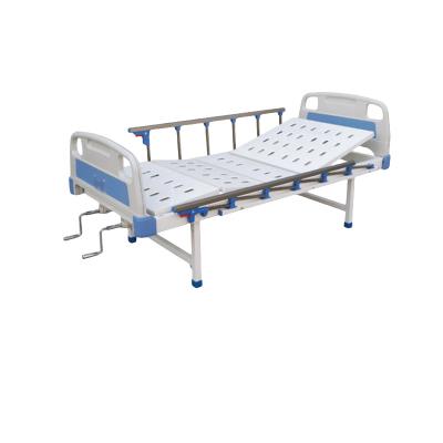 China Hosptial High Quality Metal Hospital Bed 2 Functions Cheap Price Manual Adjustable Hospital Bed for sale