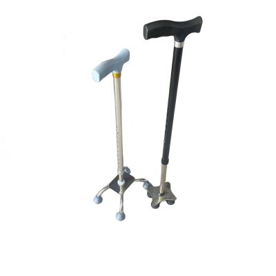 China Adjustable Walking Stick Manufacturers Sell Safe And Stable Portable Retractable Four-claw Crutches for sale