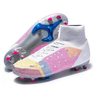 China New Soccer Shoes Sets High Long Nail Top Artificial Turf Broken Nails Soccer Cleats Soccer Boots Spikes TPU Outsole Soccer Shoes for sale