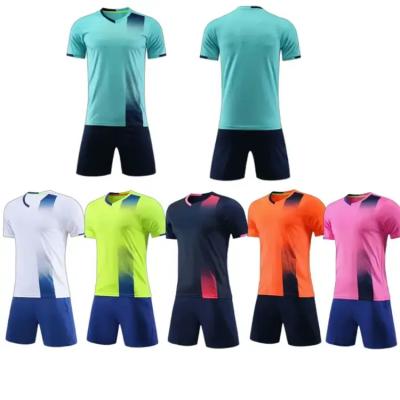 China Sets Wholesale 100% Custom Men's Football Uniforms Football Wear Set Cheap Sublimation Polyester Camisetas Football Tank Tops Kits With Logo for sale