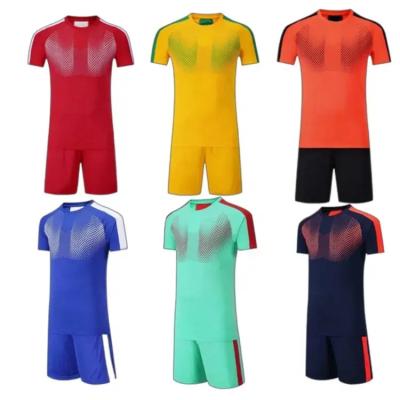 China 100% Polyester New Designer Team Sports Uniforms OEM Full Set Men's Soccer Uniform Kit High Quality Custom Jersey Wholesale Online Training for sale