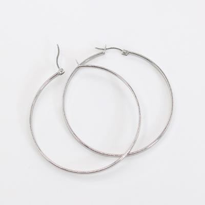 China Hiphop Circle Design Stainless Steel Hoop Earrings Wholesale Shiny Hoop Earrings For Women for sale