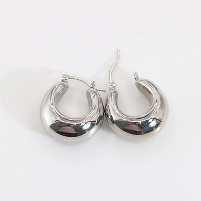 China Cute Hiphop Stainless Steel Hoop Earrings Wholesale Twist Hoop Earrings For Women Girls for sale